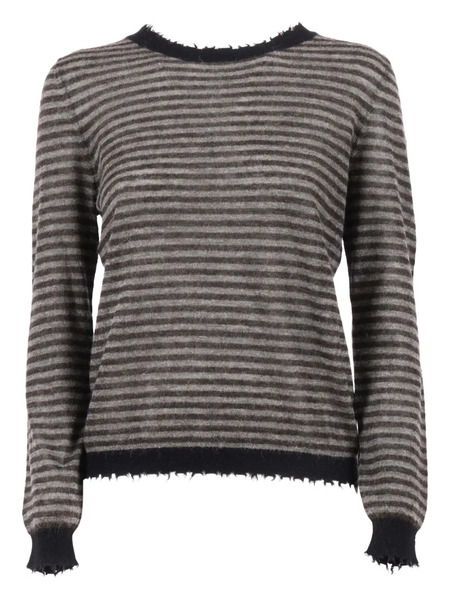 Kangra Pull Rayé à Bords Francs - Gris 