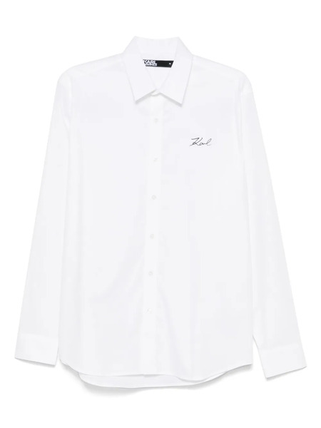  Karl Lagerfeld Chemise à Logo Imprimé - Blanc 