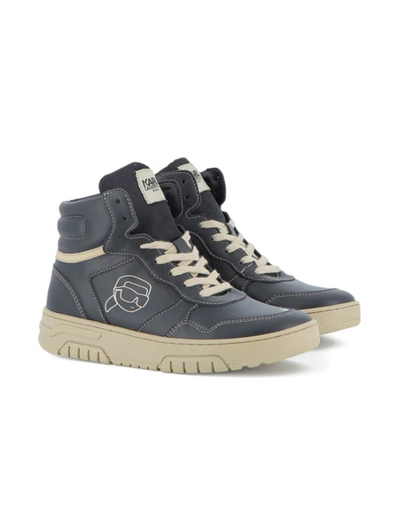  Karl Lagerfeld Kids Baskets Montantes à Imprimé Ikon - Noir 