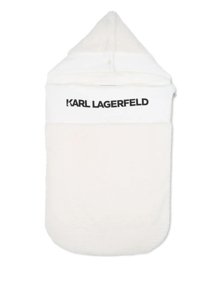  Karl Lagerfeld Kids Couverture à Logo Imprimé - Blanc 