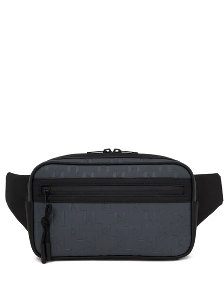  Karl Lagerfeld Sac Banane à Motif Monogrammé - Gris 