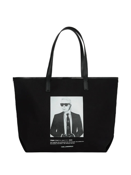  Karl Lagerfeld Sac Cabas Karl Imprimé - Noir 