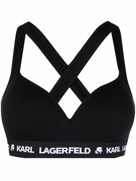  Karl Lagerfeld Soutien-gorge à Bande Logo - Noir 
