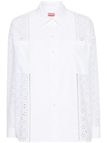  Kenzo Chemise à Broderie Anglaise - Blanc 