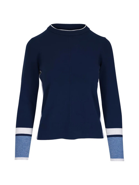  Kinross Cashmere Pull Color Play - Bleu 