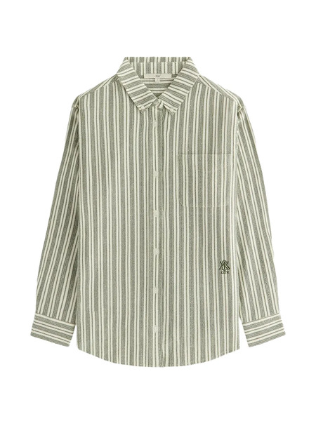  Kith Ora Ii Vertical-stripe Shirt - Tons Neutres 