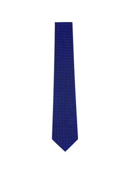  Kiton Geometric-pattern Tie - Bleu 
