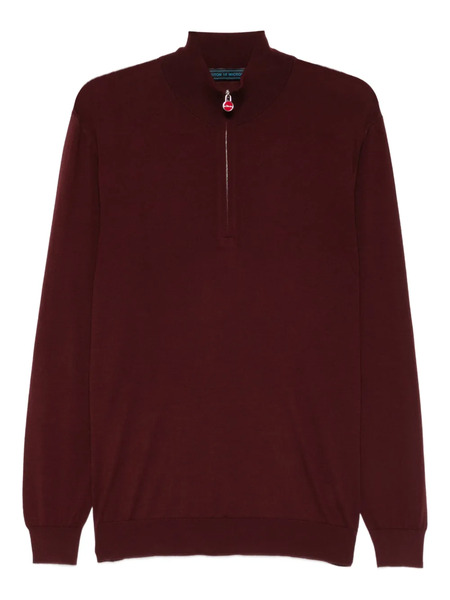  Kiton Pull à Col Montant - Rouge 