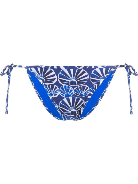  La Doublej Bas De Bikini String à Imprimé Graphique - Bleu 