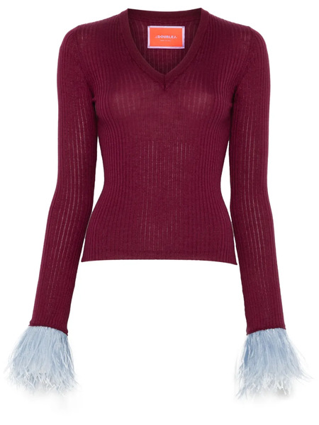  La Doublej Pull En Maille Nervuré - Violet 