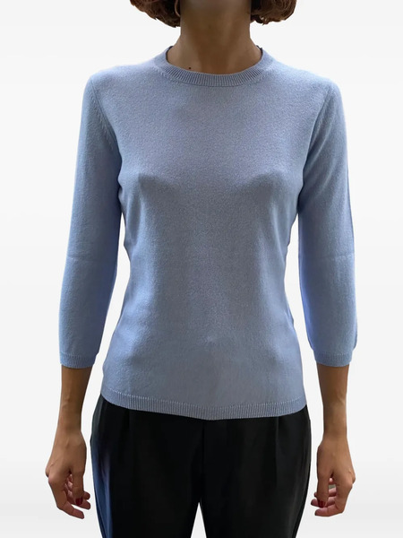  La Rose Pull à Manches Quarts - Bleu 