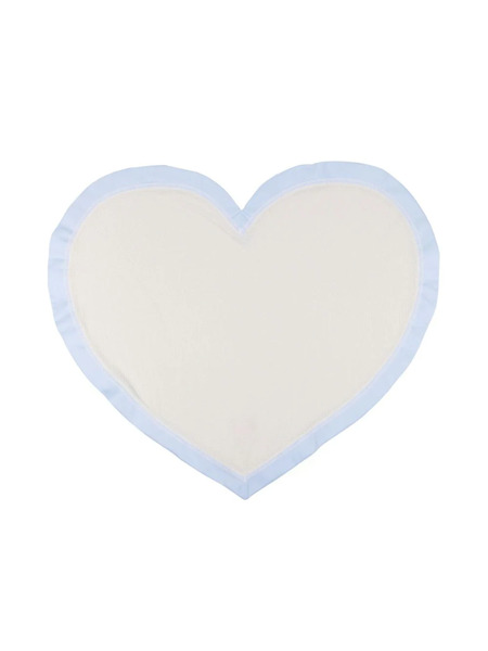  La Stupenderia Couverture En Maille à Détail De Cœur - Blanc 