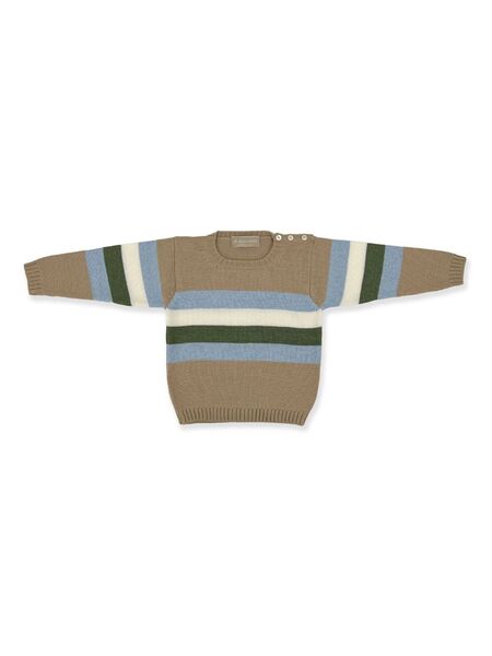 La Stupenderia Pull à Rayures - Marron 