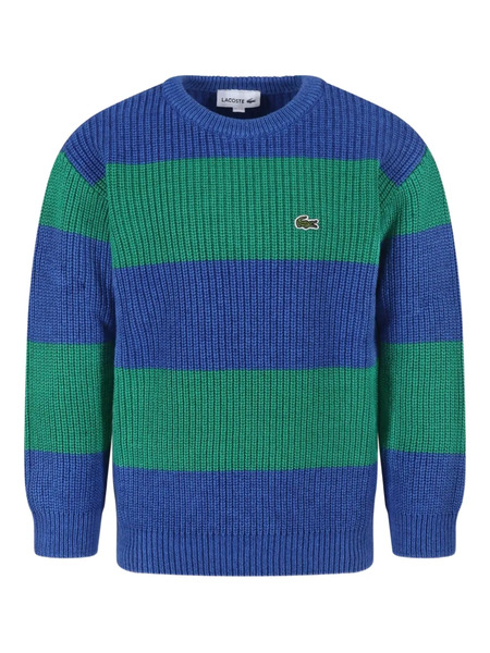 Lacoste Kids Pull à Rayures - Bleu 