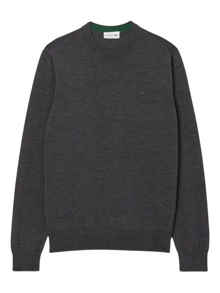 Lacoste Pull à Col Rond - Gris 