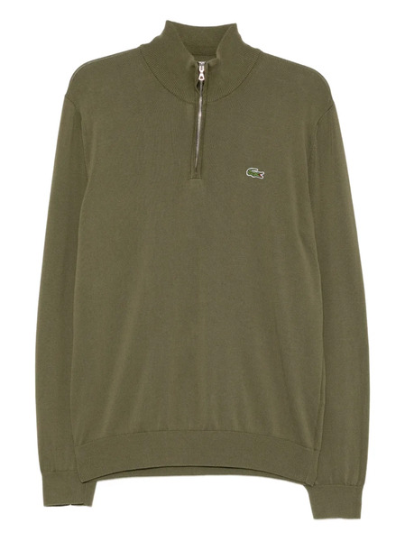  Lacoste Pull En Coton à Col Montant - Vert 
