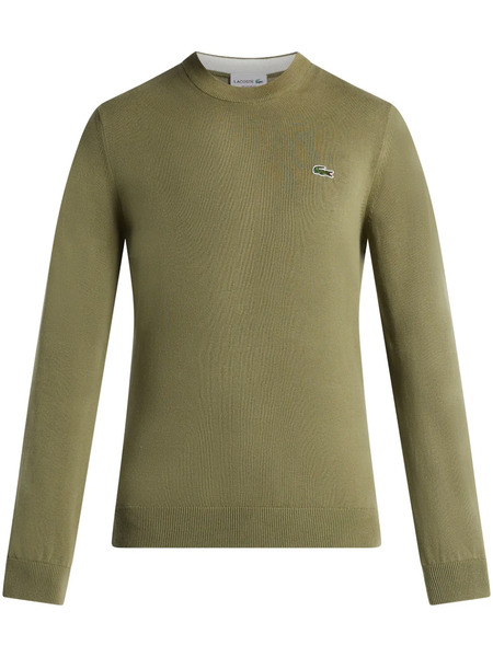  Lacoste Pull En Coton à Patch Logo - Vert 