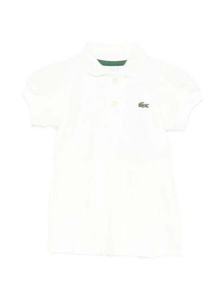  Lacoste Robe Plissée à Patch Logo - Blanc 