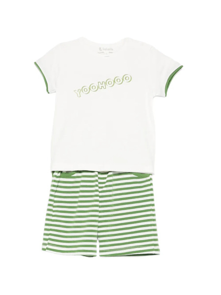  Lalalu Robe à Rayures - Vert 