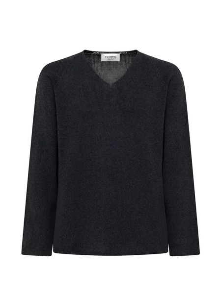  Laneus Pull à Col V - Gris 