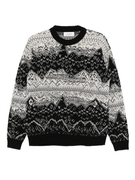  Laneus Pull En Maille Intarsia - Noir 