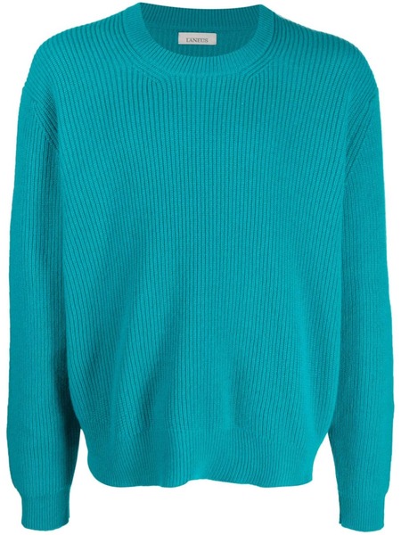  Laneus Pull En Maille Nervurée - Bleu 