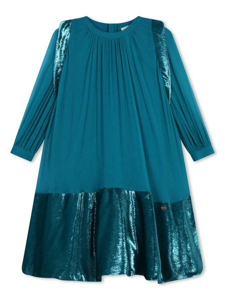  Lanvin Enfant Robe à Design Patchwork - Bleu 
