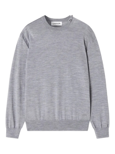  Lanvin Pull à Col Rond - Gris 