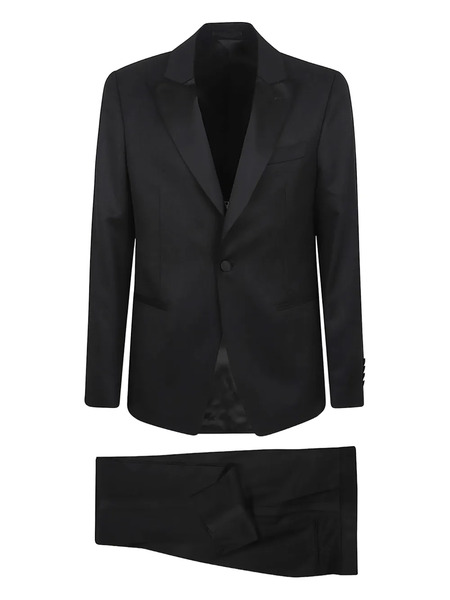  Lardini Costume En Laine - Noir 