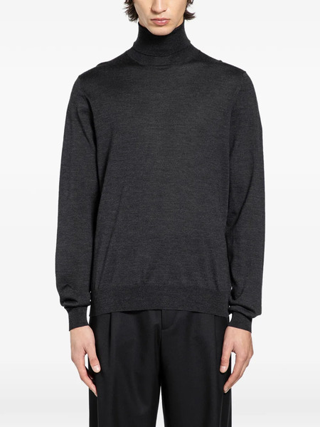  Lardini Pull à Col Cheminée - Noir 