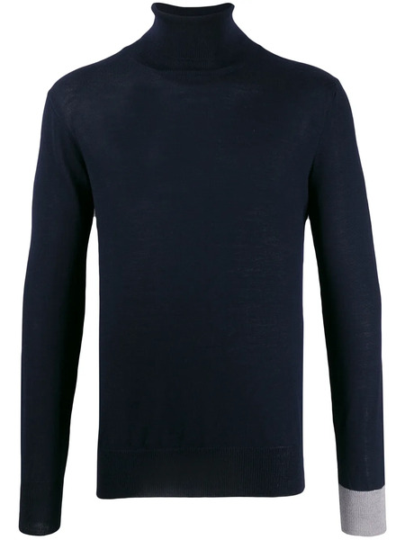  Lc23 Pull à Col Roulé - Bleu 