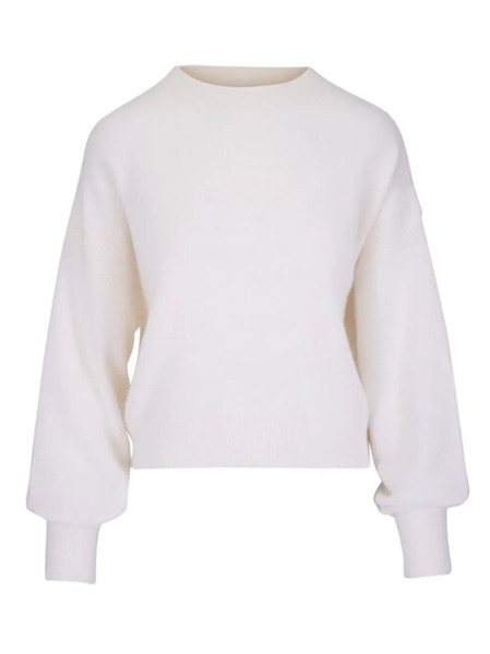  Le Kasha Pull Modena à Effet Brossé - Blanc 