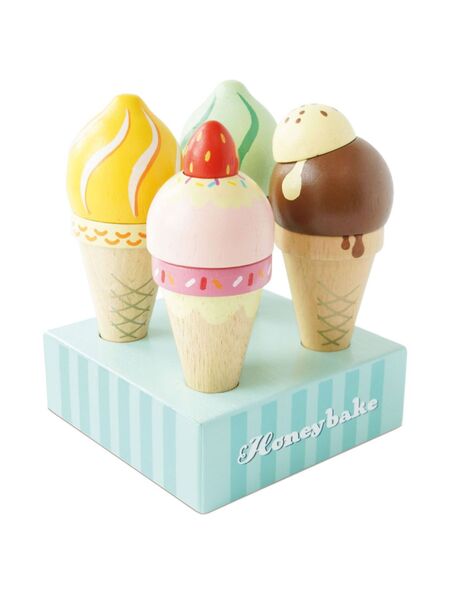  Le Toy Van Plateau Ice Cream Cones - Bleu 