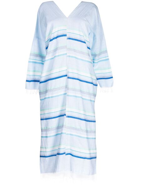  Lemlem Robe Ruki à Rayures - Bleu 
