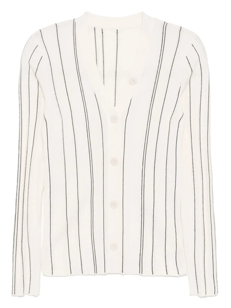  Less Cardigan à Rayures - Blanc 