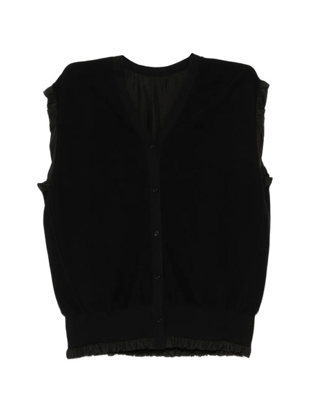  Less Pull à Design Superposé - Noir 