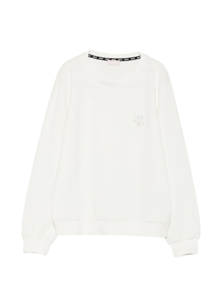  Liu Jo Pull à Manches Courtes - Blanc 