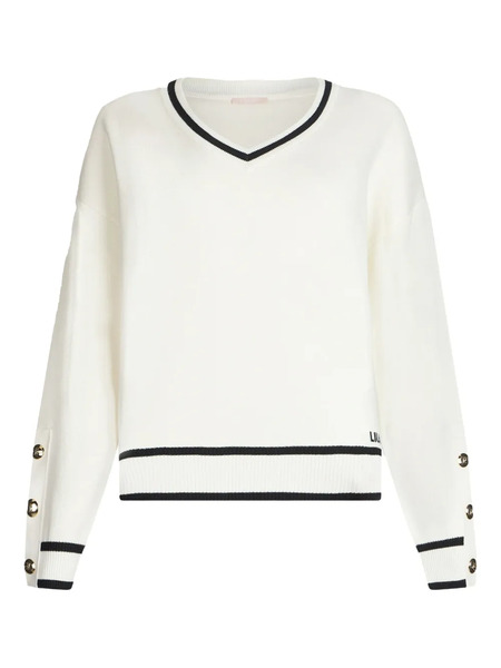  Liu Jo Pull à Rayures - Blanc 