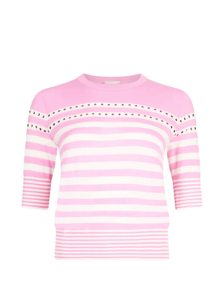 Liu Jo Pull à Rayures - Rose 