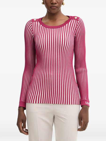  Liu Jo Pull à Rayures - Rose 
