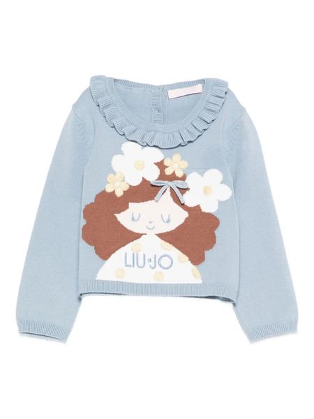  Liu Jo Pull à Volants - Bleu 