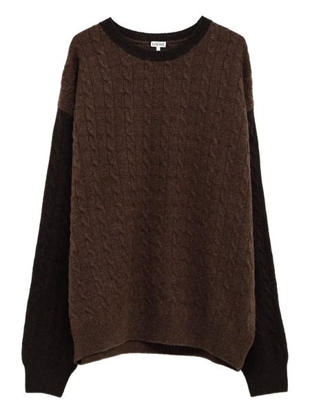 Loewe Pull à Col Rond - Marron 