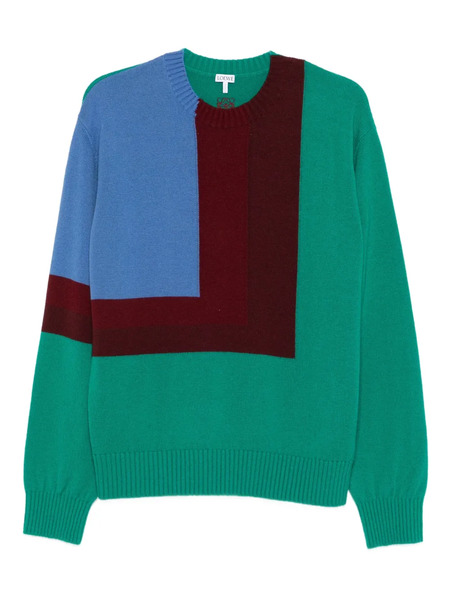  Loewe Pull à Design Colour Block - Vert 