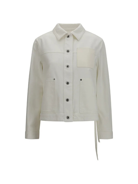  Loewe Veste En Jean à Logo Anagram Estampé - Blanc 
