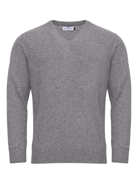  Loja Das Meias Pull En Laine à Col V - Gris 
