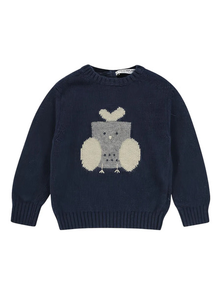  L'orsobruno Pull à Col Ras De Cou - Bleu 