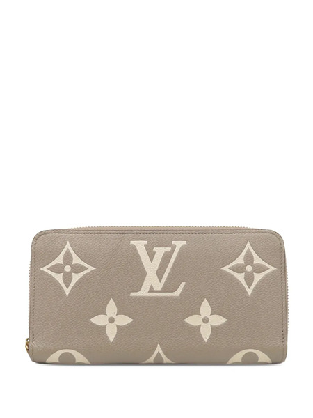  Louis Vuitton Pre-owned 2021-2026 Bicolor Monogram Empreinte Giant Zippy Wallet Long Wallets - Marron 