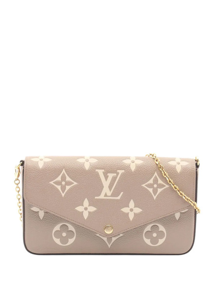  Louis Vuitton Pre-owned 2021-2026 Bicolor Monogram Empreinte Pochette Felicie Crossbody Bag - Tons Neutres 