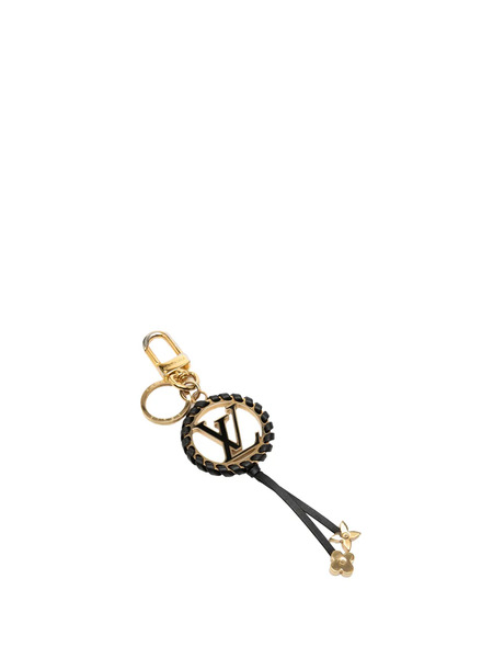  Louis Vuitton Pre-owned 2018 Gold Plated Lambskin And Enamel Very Bag Charm And Holder Key Chain - Noir 