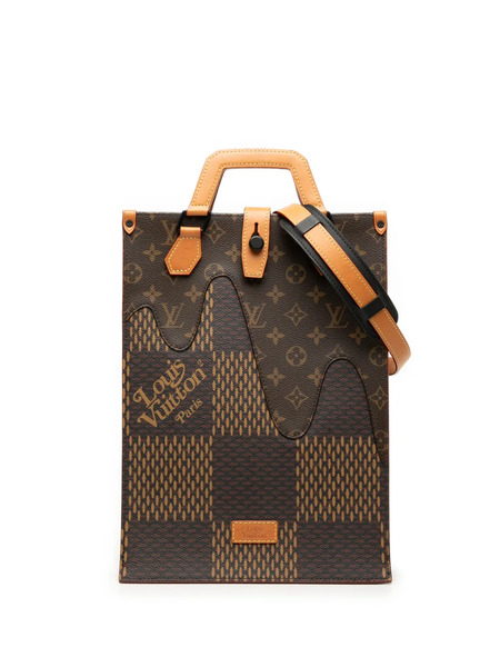  Louis Vuitton Pre-owned Mini Sac à Main X Nigo Monogrammé à Motif Giant Damier ébène (2020) - Marron 